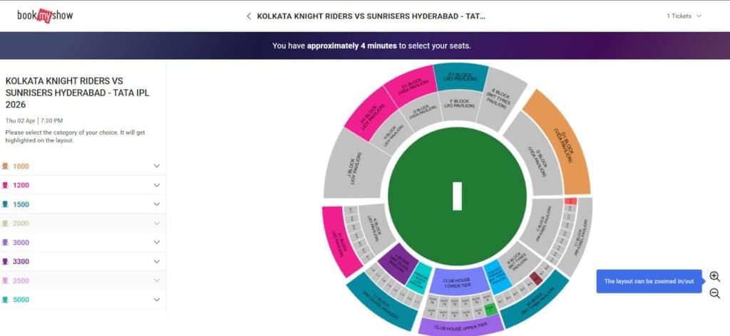 Choose Seats and Ticket Category Choose Seats and Ticket Category